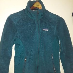 patagonia teal jacket.